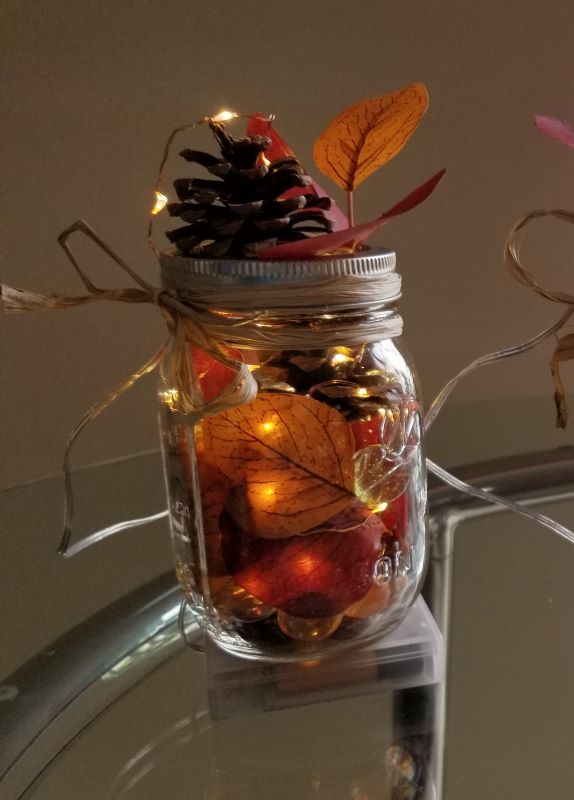 Mason jar holiday centerpiece