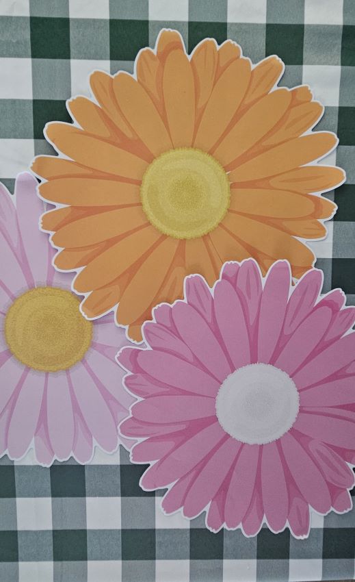 Pastel flower placemats