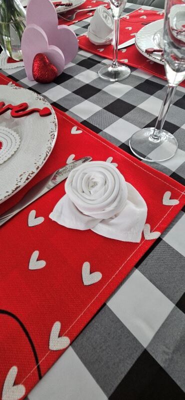 White Rose Linen Napkin