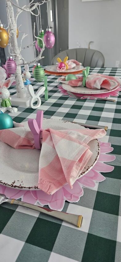 Easter table-set with pastels