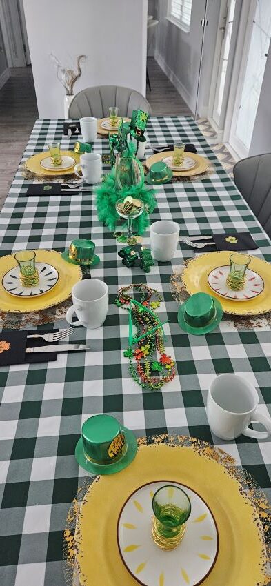 St. Patrick's Day tablescape