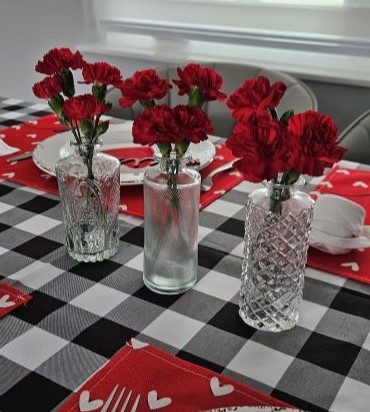 Vintage Vases Valentine's Day Tablescape